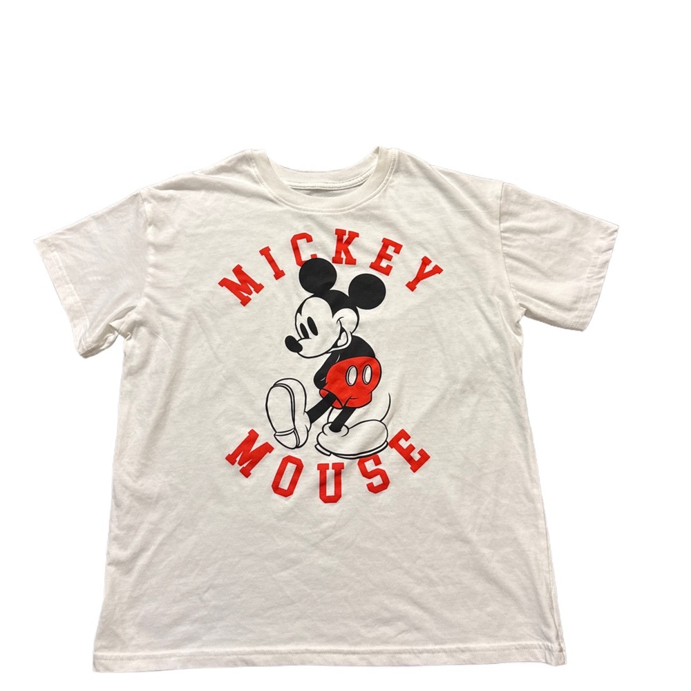Disney Mickey Mouse Red and White Kids T-Shirt EUC